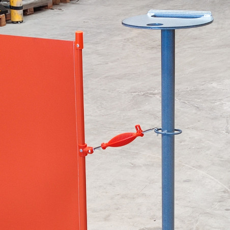Post for holding retractable barriers