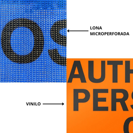 Barriera doppia retrattile per delimitazione con ruote. Cartello in tela microforata o vinile. Diverse opzioni.