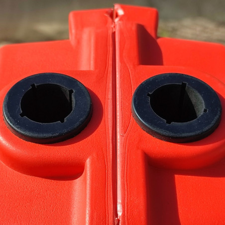 Extendable PVC barrier, 1070mm height, extendable to 2260mm.