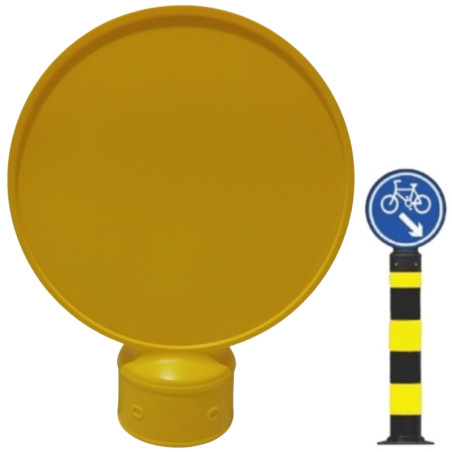 Signalisation jaune, Ø400mm pour poteau 304-0230