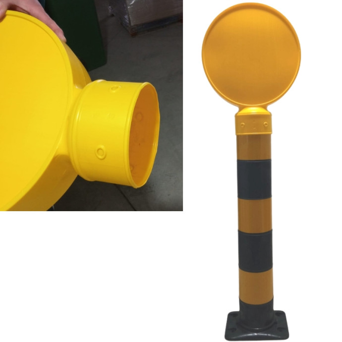 Signalisation jaune, Ø400mm pour poteau 304-0230