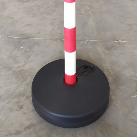 Plastic fillable PVC post base, Ø300x50mm.