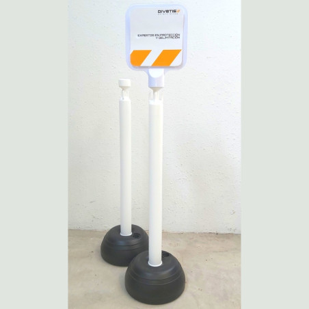 Poste de base recheável, 825xØ255mm
