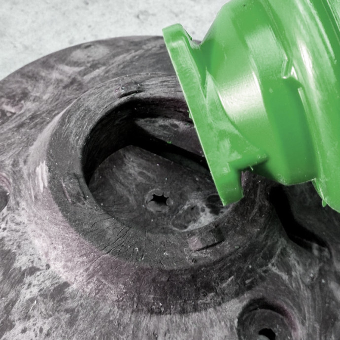 Segnalatore rimovibile verde. 750xØ100mm