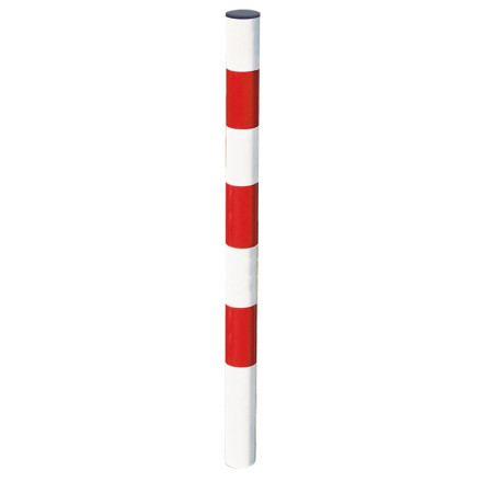 Pilar de aço galvanizado vermelho branco, 1180xØ76mm