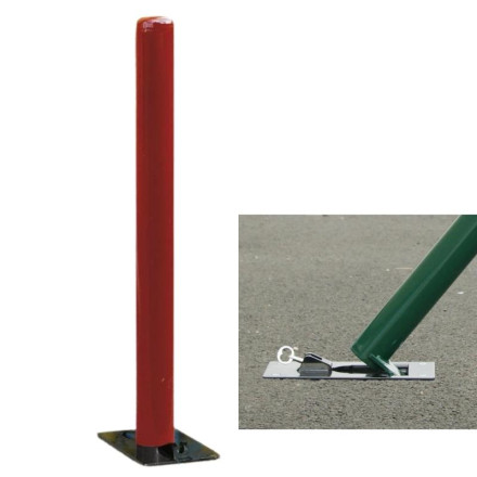 Folding painted bollard, 1000xØ76mm