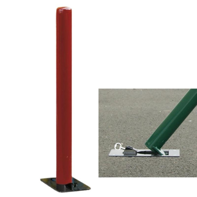 Poteau peint rabattable, 1000xØ76mm