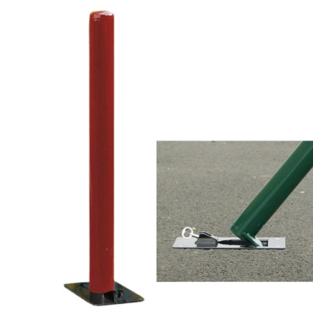 Poteau peint rabattable, 1000xØ76mm