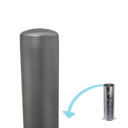 Removable painted bollard without lock
