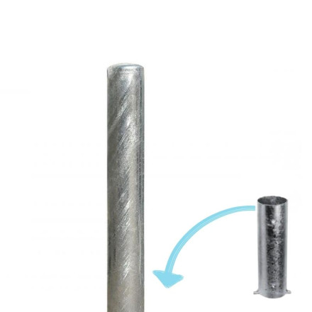 Galvanized removable bollard without lock