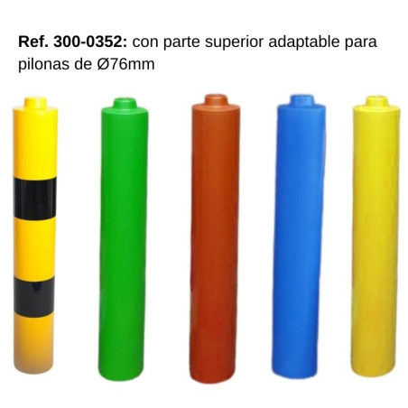 Capa para pilaretes disponível em diferentes tamanhos.