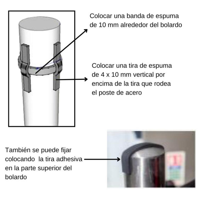 Funda para bolardos disponible en diferentes medidas