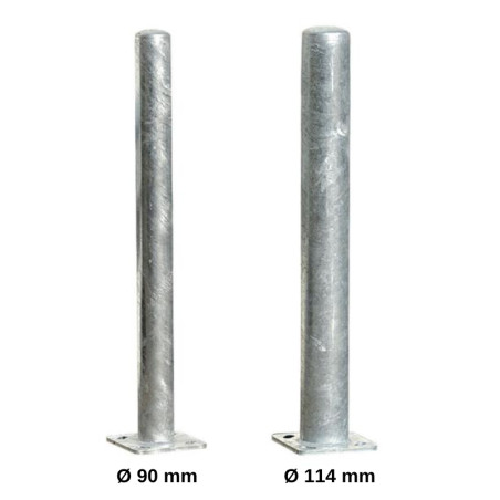 Pilar de aço galvanizado, 1000xØ90mm