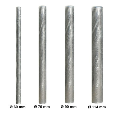 Poteau fixe en acier galvanisé
