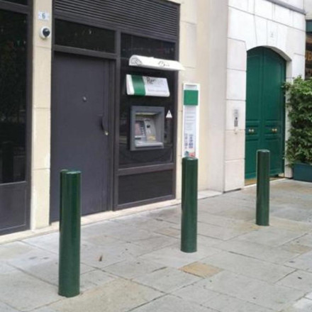 Painted anti-ram bollard, 1265xØ219mm