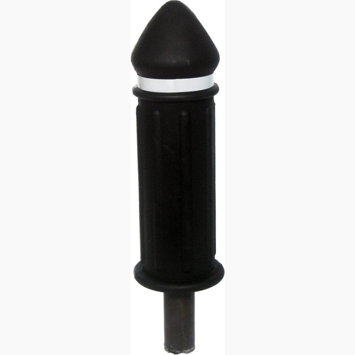Bolardo de goma y acero 530xØ140mm