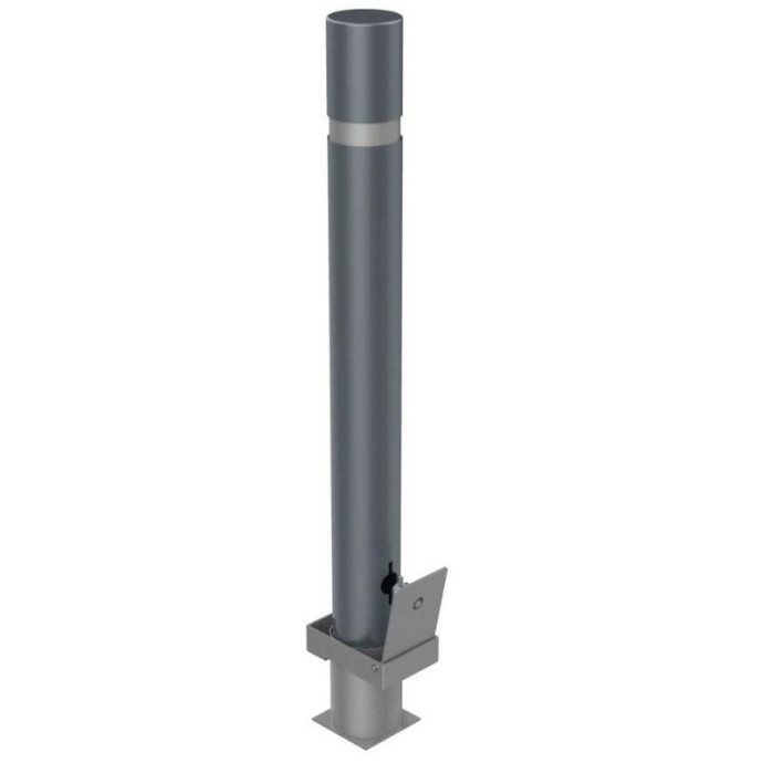 Removable metal bollard WITH base, 1000xØ90mm