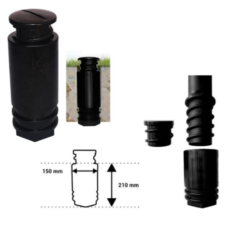 Base for converting to removable flexible bollards