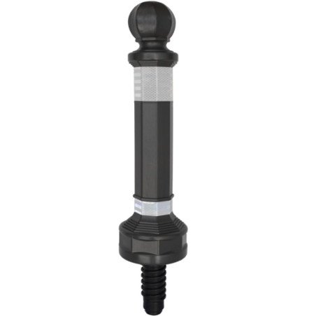 Fixed flexible polyethylene bollard, 725xØ130mm