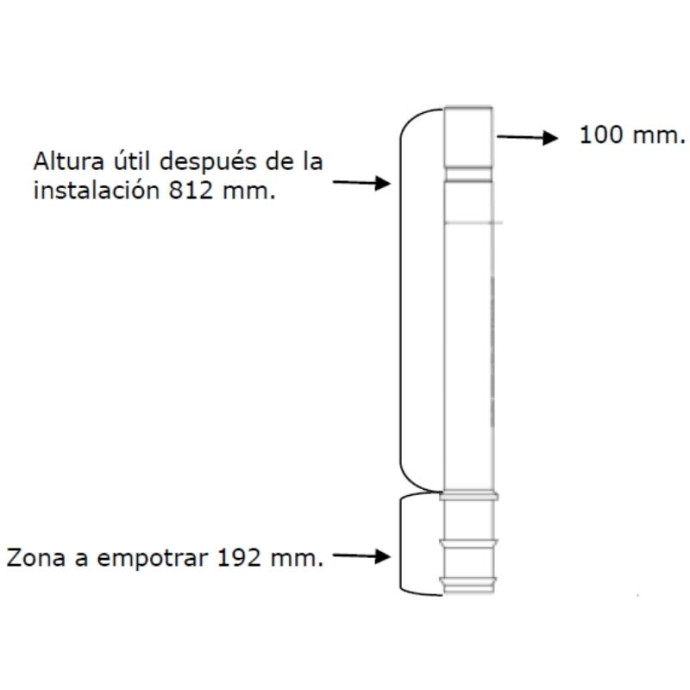 Pilona poliuretano flexible, 1004xØ100mm