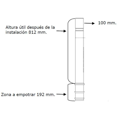 Pilona poliuretano flexible, 1004xØ100mm