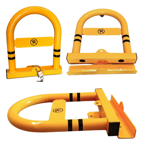 Barrera abatible con candado. 490x360x170 mm