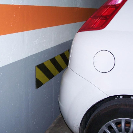 Protective band for garage wall and column, yellow/black, 1000x200x10 mm