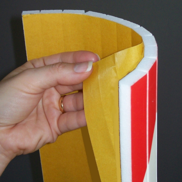 Protector de columnas adaptable REFLEX rojo/blanco 390x220x15 mm