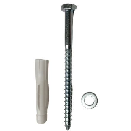 Taco 14x75 + Screw 10x140 + Washer M10 Din 125 Znc
