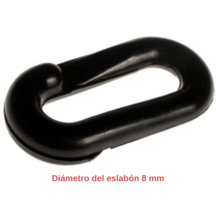 Connecteur de chaîne en noir, maillon de chaîne Ø 8mm.