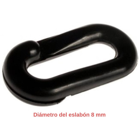 Connecteur de chaîne en noir, maillon de chaîne Ø 8mm.
