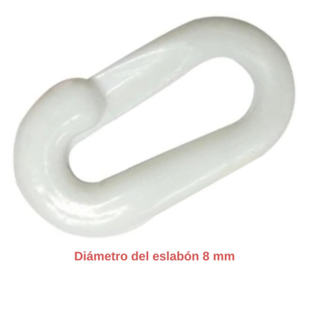 Conector cadena Blanco cadena Øeslabón 8mm