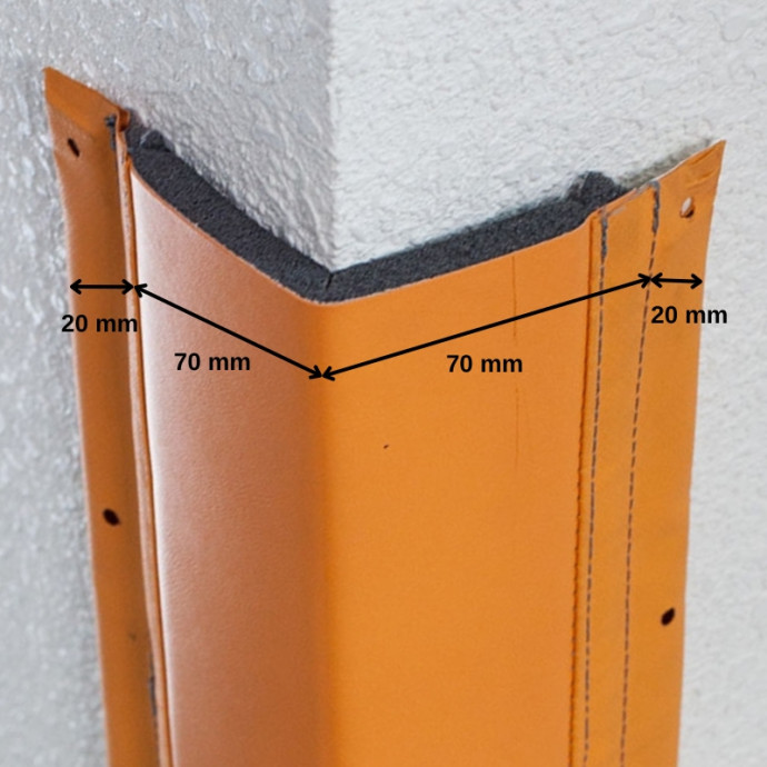 Corner foam and PVC, 1200x90+90x10mm