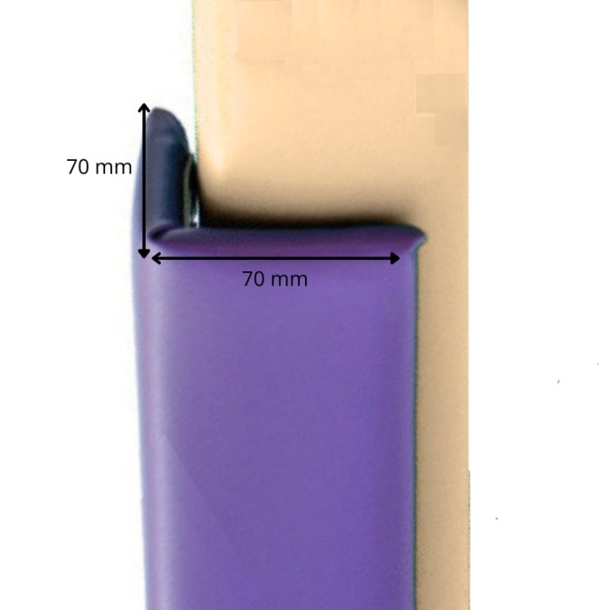 Corner protection for interior use, 70x70x1200mm, 10mm thickness.