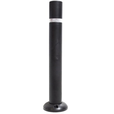 Flexible polyethylene bollard with base, 810xØ100mm