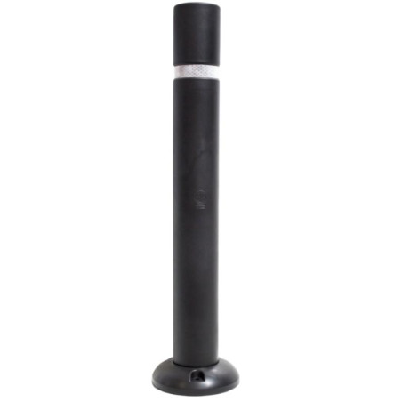 Flexible polyethylene bollard with base, 810xØ100mm