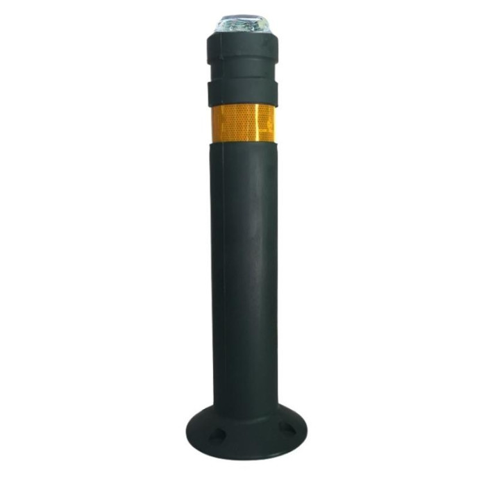 Bolardo flexible 90º con cabezal con luz LED solar. Diferentes medidas y colores