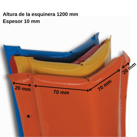 Corner protection for exterior use, 90x90x1200mm, 10mm thickness.