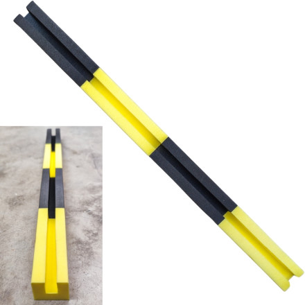 Protetor de fios amarelo e preto, espuma, ranhura de 15x8mm.