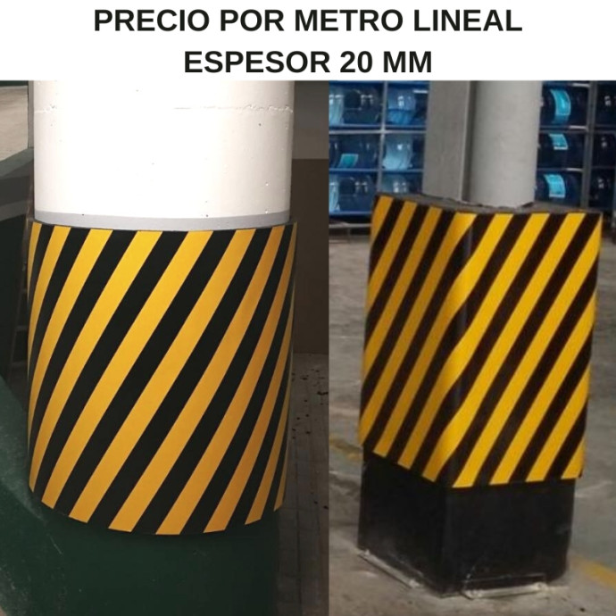 Métro de protection jaune et noir ignifuge pour INTÉRIEUR Épaisseur 20mm