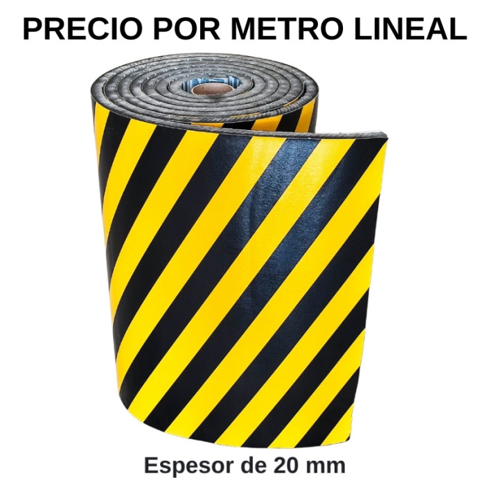 Métro de protection jaune et noir ignifuge pour INTÉRIEUR Épaisseur 20mm