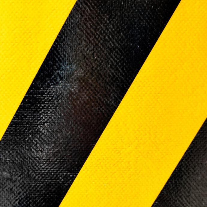 Métro de protection jaune et noir ignifuge pour INTÉRIEUR Épaisseur 20mm