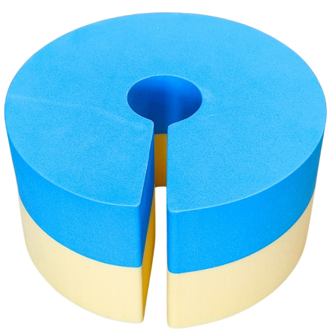 Circular protective block for pipes. Outer diameter 200 x Inner diameter 54 mm. Height 100 mm.