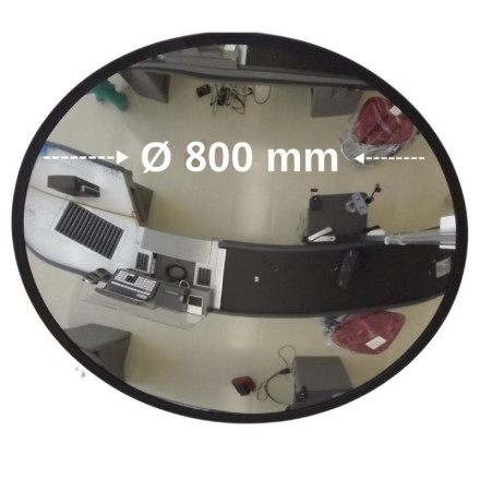 Circular convex mirror with interior diameter of 800mm