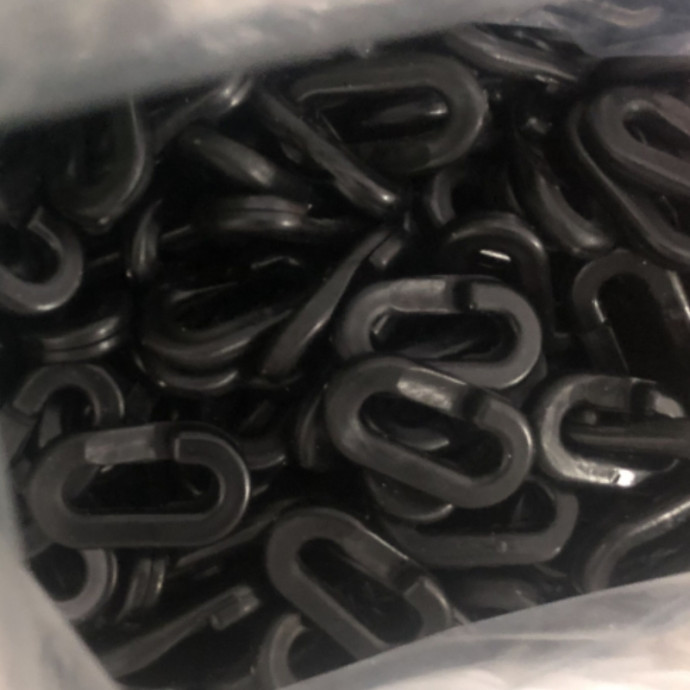 Connettore catena nera per catena con anello Ø 6mm