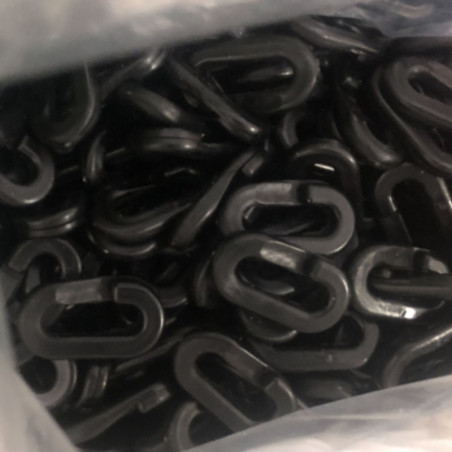 Connettore catena nera per catena con anello Ø 6mm