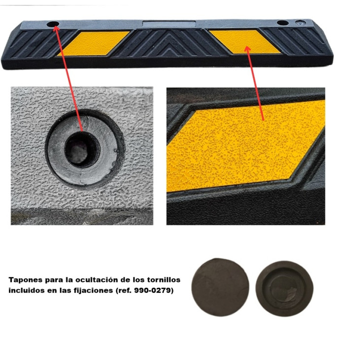 Tope de rueda garaje 900mm de ancho
