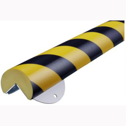 Canto curvo para parafusar, cor amarelo e preto, 1 metro, tipo "A+"