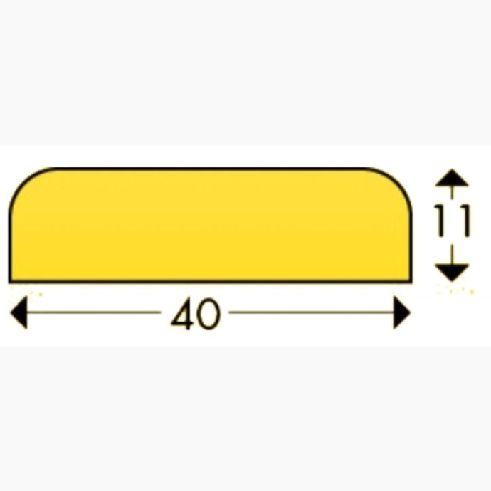 Flat yellow black protector 1m type "F"