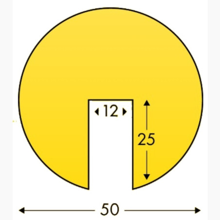 Protettore per bordi curvi giallo nero da 1m tipo "B+